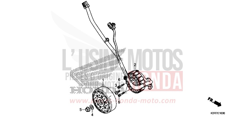 A.C.G. STARTER for SH125 PEARL SPLENDOR RED (R369) from 2020