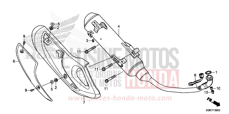EXHAUST MUFFLER for SH125 PEARL SPLENDOR RED (R369) from 2020