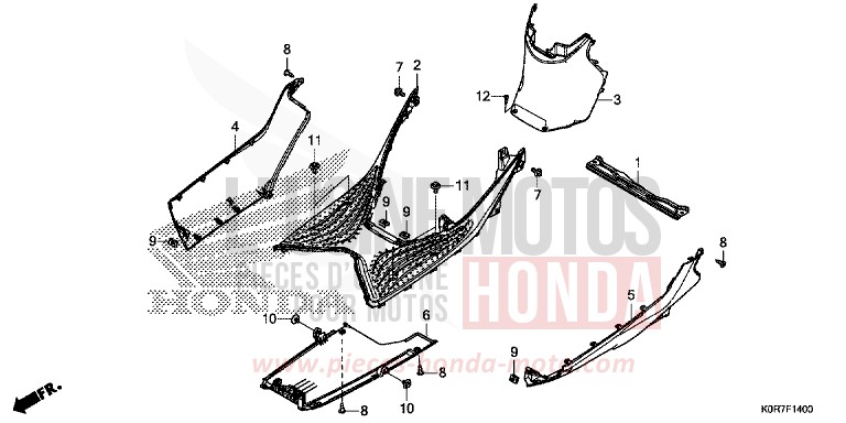 FLOOR STEP for SH125 TIMELESS GRAY METALLIC (NHC28) from 2022