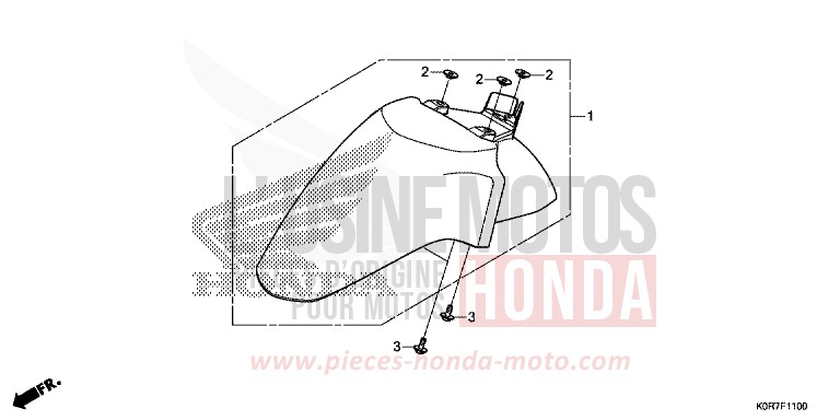 FRONT FENDER for SH125 PEARL SPLENDOR RED (R369) from 2022