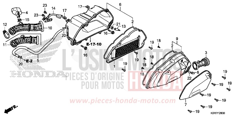 AIR CLEANER for SH125AD TIMELESS GRAY METALLIC (NHC28) from 2022