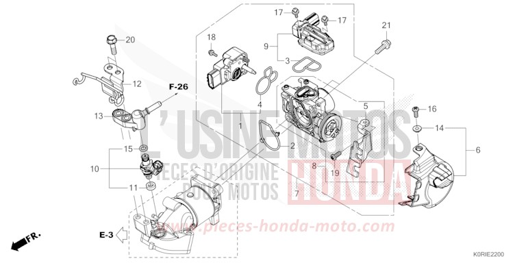 THROTTLE BODY/FUEL INJECTOR for SH125AD MAT PEARL COOL WHITE (NHB44) from 2023