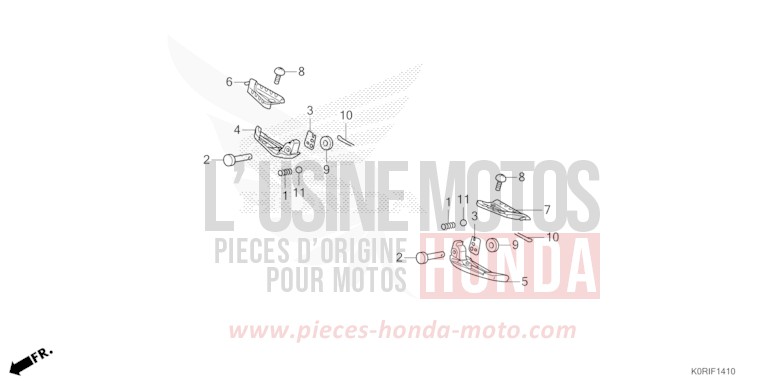 PILLION STEP for SH125 PEARL FALCON GRAY (NHC61) from 2023