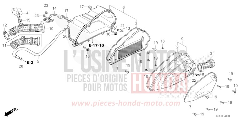 AIR CLEANER for SH125 PEARL FALCON GRAY (NHC61) from 2023