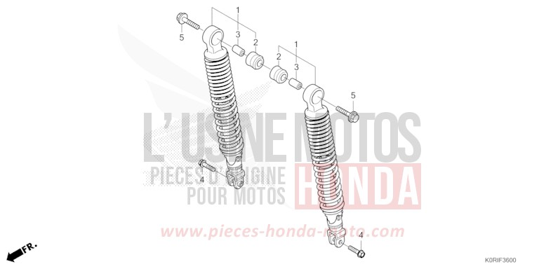 REAR CUSHION for SH125AD PEARL NIGHTSTAR BLACK (NHA84) from 2023