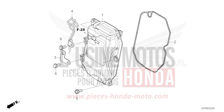 CYLINDER HEAD COVER for SH125 MAT PEARL PACIFIC BLUE (PB397) from 2023