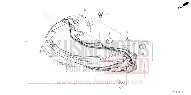 REAR COMBINATION LIGHT for SH125 MAT PEARL PACIFIC BLUE (PB397) from 2023