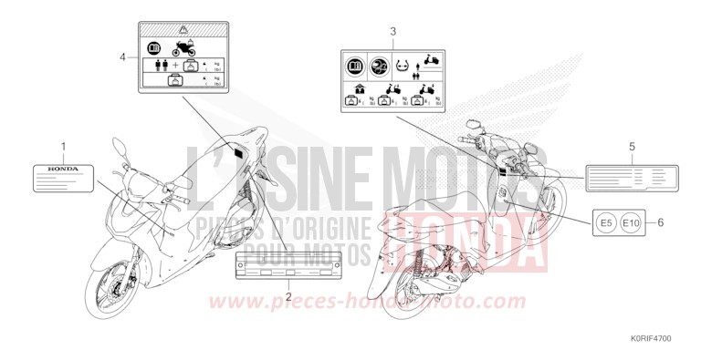 CAUTION LABEL for SH125AD MAT PEARL PACIFIC BLUE (PB397) from 2023