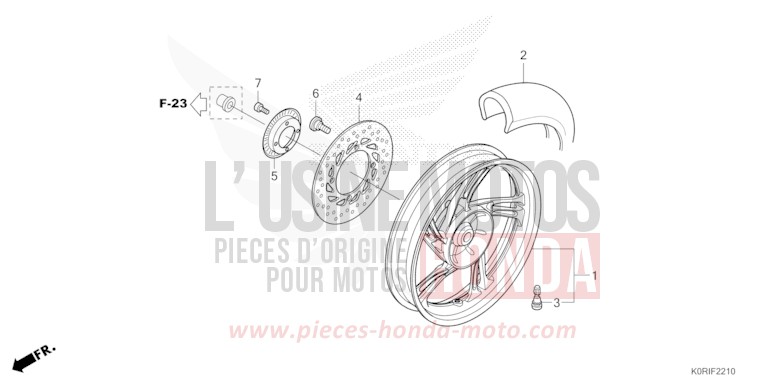 REAR WHEEL for SH125AD PEARL FALCON GRAY (NHC61) from 2023