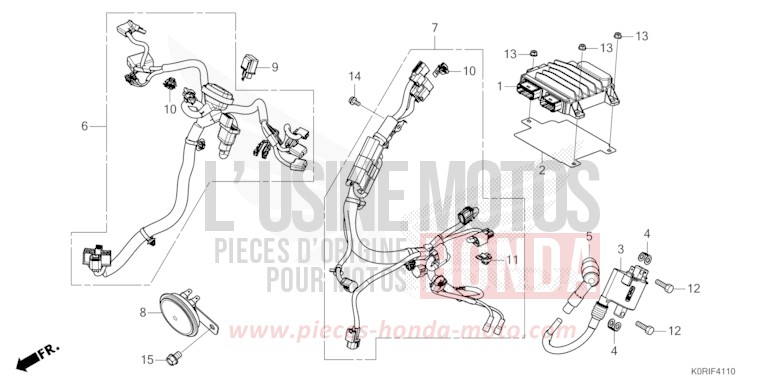 SUB HARNESS/IGNITION COIL for SH125 PEARL FALCON GRAY (NHC61) from 2023