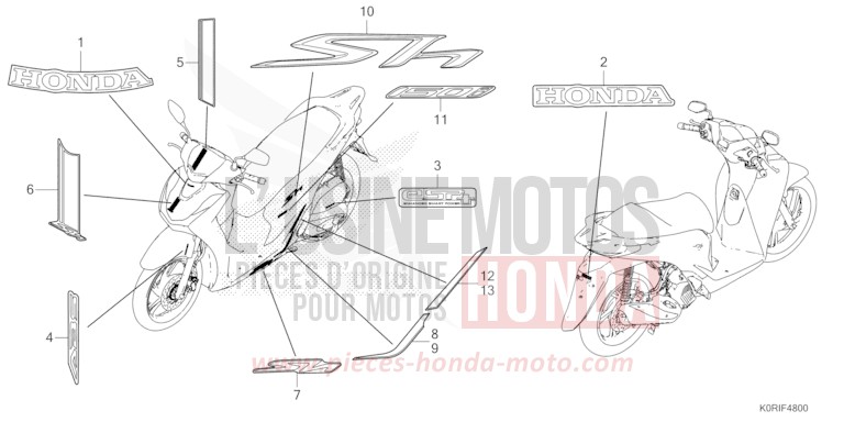 MARK for SH125AD PEARL NIGHTSTAR BLACK (NHA84) from 2023