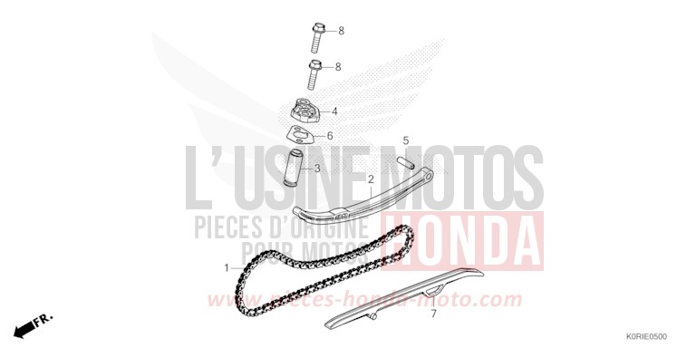 CAM CHAIN/TENSIONER for SH125 MAT PEARL PACIFIC BLUE (PB397) from 2023