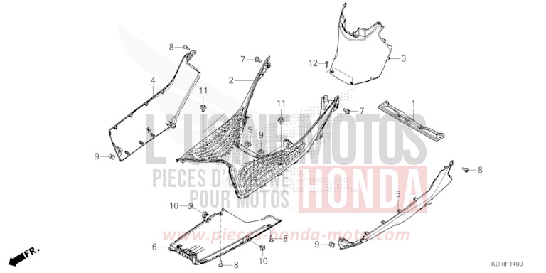 FLOOR STEP for SH125 PEARL FALCON GRAY (NHC61) from 2023
