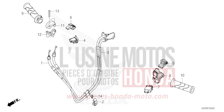 SWITCH/CABLE for SH125AD PEARL NIGHTSTAR BLACK (NHA84) from 2023