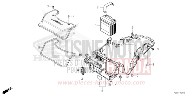 BATTERY for SH125 MAT PEARL PACIFIC BLUE (PB397) from 2023