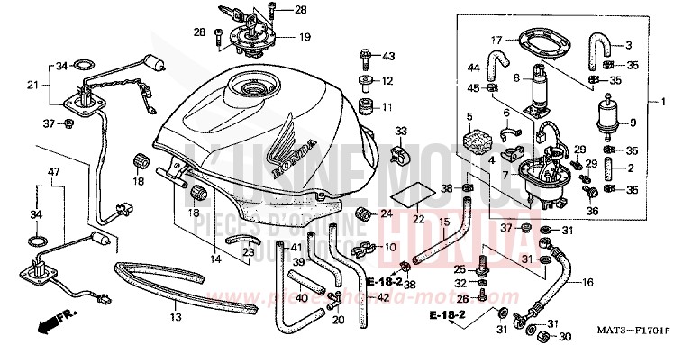 RESERVOIR A CARBURANT (X/Y/1/2/3/4) for   from 