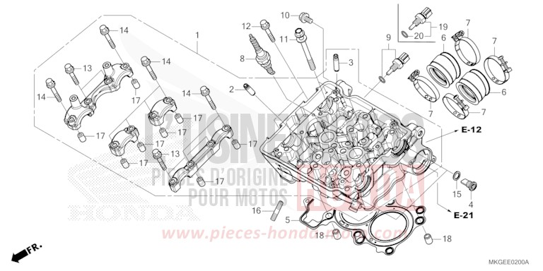 CYLINDER HEAD for CMX500 TITANIUM METALLIC (YR183) from 2023