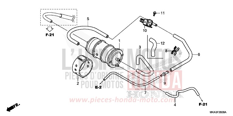 CANISTER for NC750XA SWORD SILVER METALLIC (NHA95) from 2018