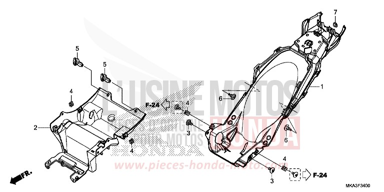 REAR FENDER for NC750XA SWORD SILVER METALLIC (NHA95) from 2018