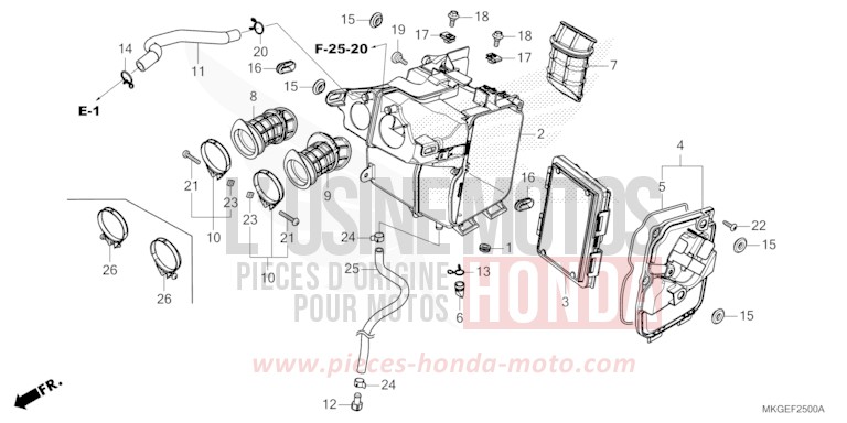 AIR CLEANER for CMX500 CANDY DIESEL RED (R326) from 2023