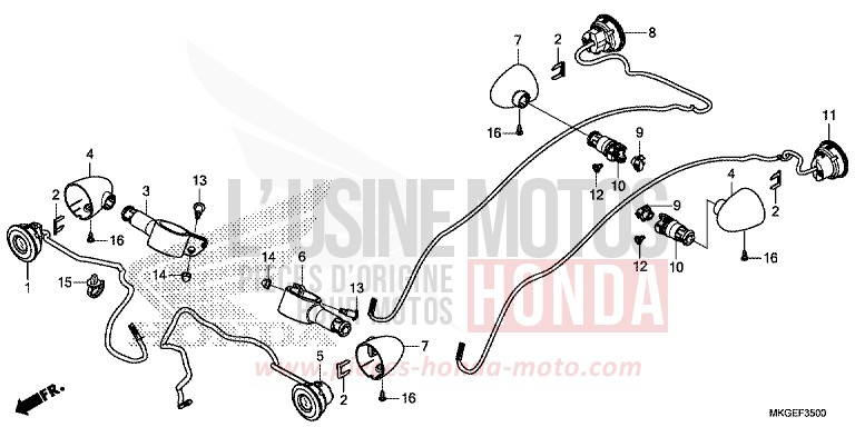 WINKER for CMX500 CANDY DIESEL RED (R326) from 2023