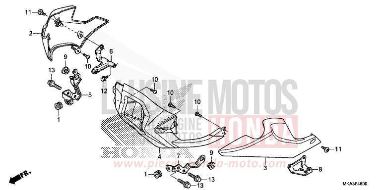 UNDER COWL (NC750X/XA) for NC750XA SWORD SILVER METALLIC (NHA95) from 2018