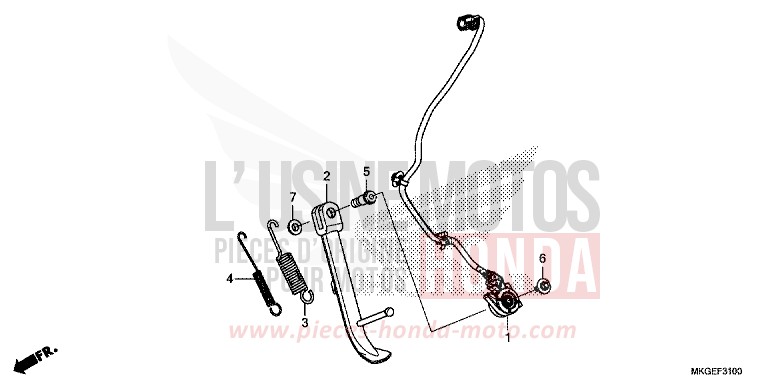 SIDE STAND for CMX500 PEARL SMOKY GRAY (NHC53) from 2023