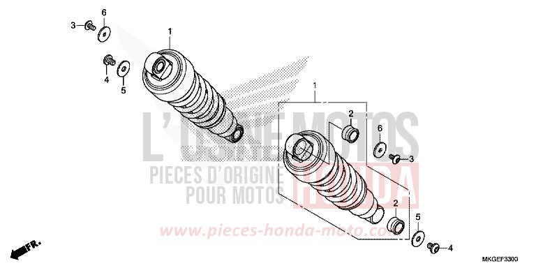 REAR CUSHION for CMX500 PEARL SMOKY GRAY (NHC53) from 2023