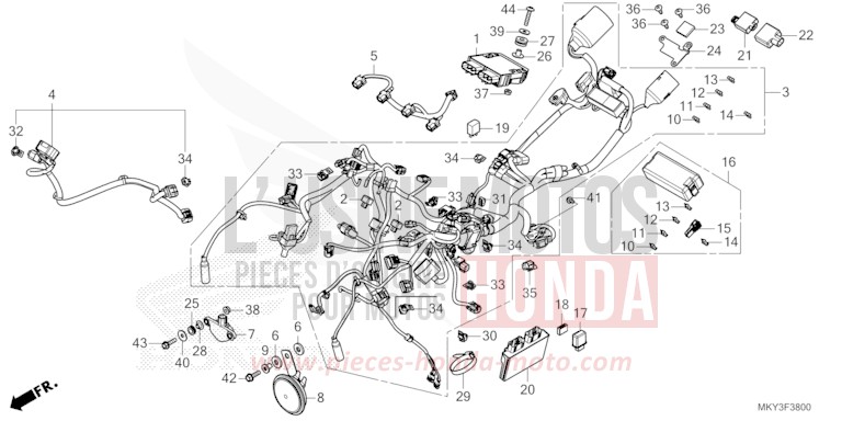WIRE HARNESS for CBR650R MAT GUNPOWDER BLACK METALLIC (NH436) from 2023