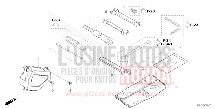 TOOL for CRF1100A PEARL GLARE WHITE (NHB53H) from 2023