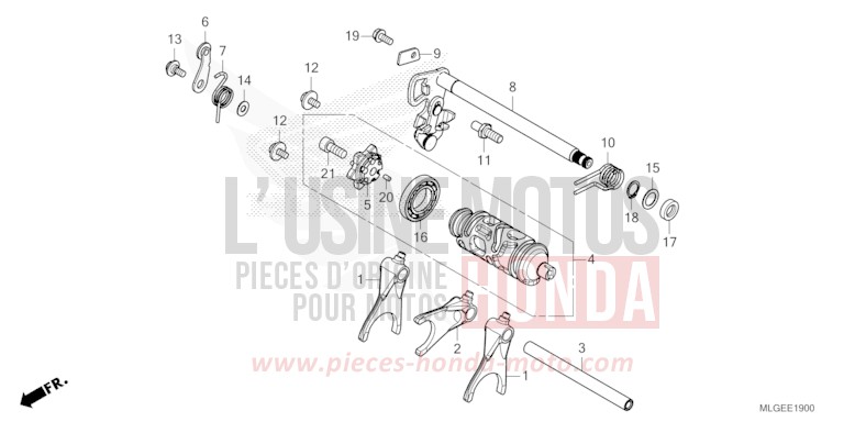 GEARSHIFT DRUM (CRF1100A/A2/A4/AL/AL2) for CRF1100A MAT IRIDIUM GRAY METALLIC (NHC64) from 2023