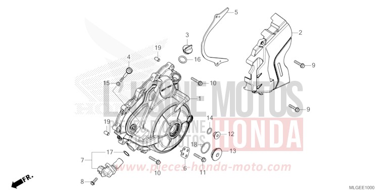 GENERATOR COVER for CRF1100A GRAND PRIX RED (R380B) from 2023