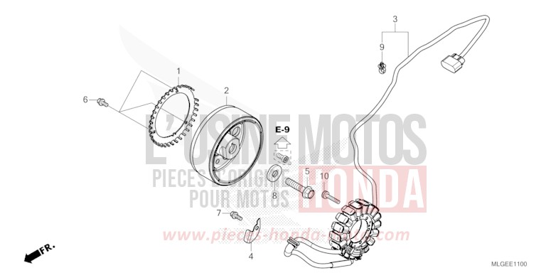 GENERATORE per CRF1100A GRAND PRIX RED (R380B) del 2023