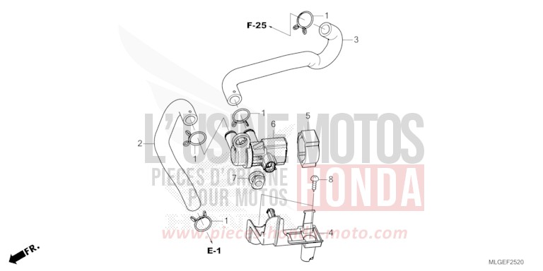 AIR INJECTION SOLENOID VALVE for CRF1100A GRAND PRIX RED (R380B) from 2023