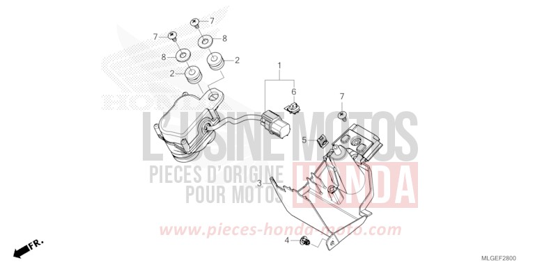 SERVO MOTOR for CRF1100A GRAND PRIX RED (R380B) from 2023