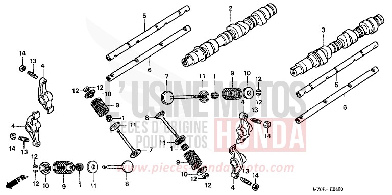 CAMSHAFT/VALVE for VALKYRIE NOIR (NH1) from 2001