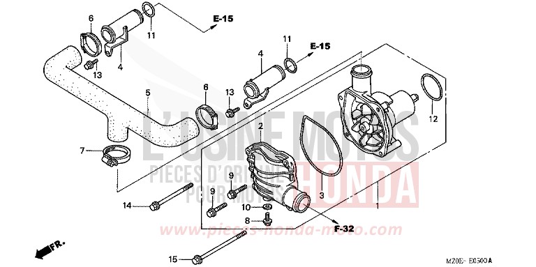 WATER PUMP for VALKYRIE NOIR (NH1) from 2001