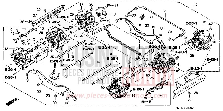 CARBURETOR (ASSY.) for VALKYRIE NOIR (NH1) from 2001