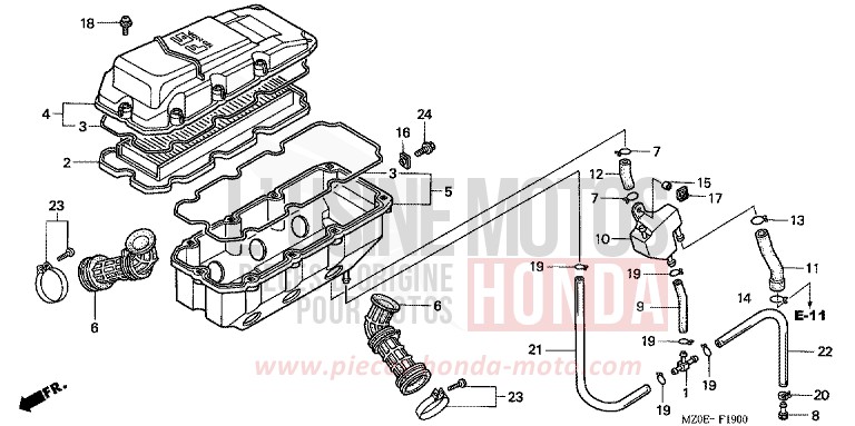 AIR CLEANER for VALKYRIE NOIR (NH1) from 2001