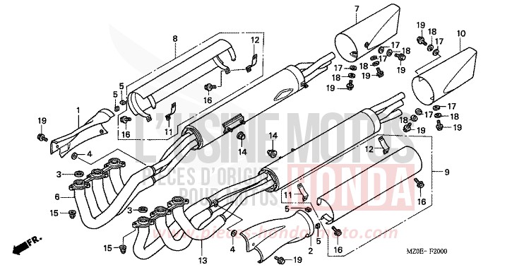 EXHAUST MUFFLER for VALKYRIE NOIR (NH1) from 2001