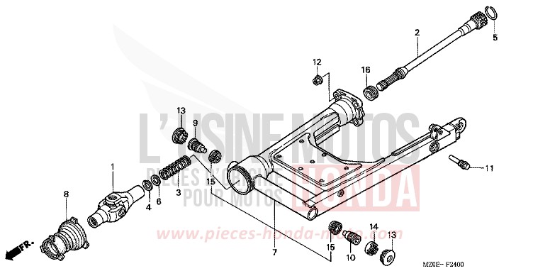 SWINGARM for VALKYRIE NOIR (NH1) from 2001