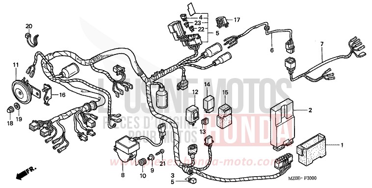 WIRE HARNESS for VALKYRIE NOIR (NH1) from 2001