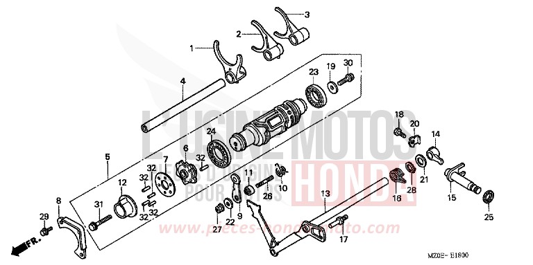 TAMBOUR DE CHANGEMENT/FOURCHETTE DE SELECTION for   from 