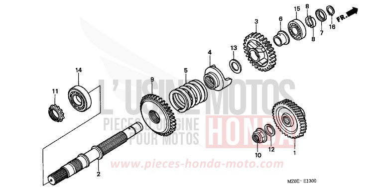 OUTPUT SHAFT for VALKYRIE NOIR (NH1) from 2002
