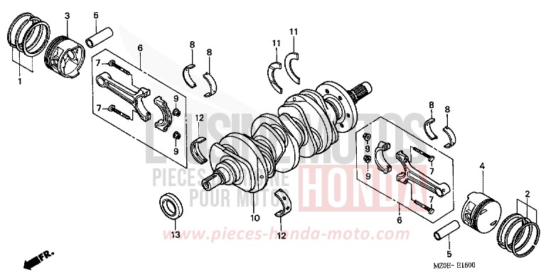 CRANKSHAFT/PISTON for VALKYRIE NOIR (NH1) from 2002