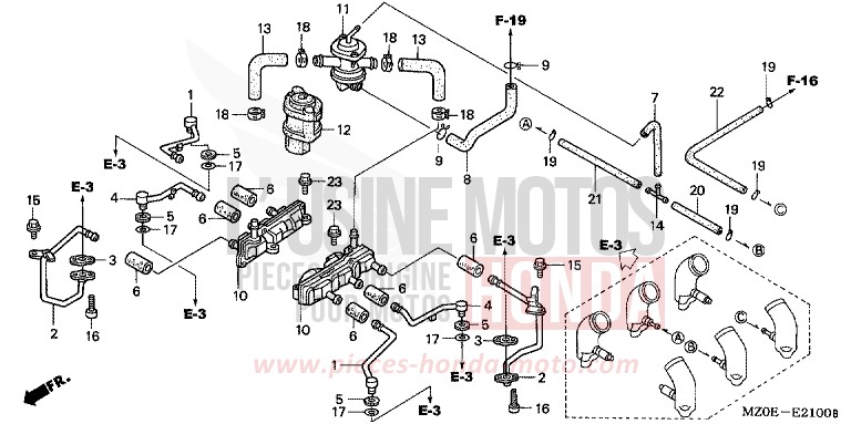 AIR INJECTION CONTROL VALVE for VALKYRIE NOIR (NH1) from 2002