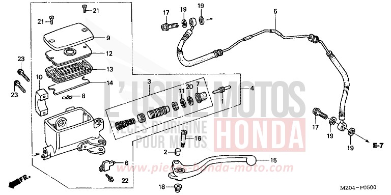 CLUTCH MASTER CYLINDER for VALKYRIE NOIR (NH1) from 2002