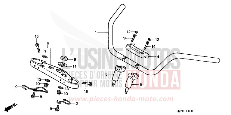 HANDLE PIPE/TOP BRIDGE for VALKYRIE NOIR (NH1) from 2002