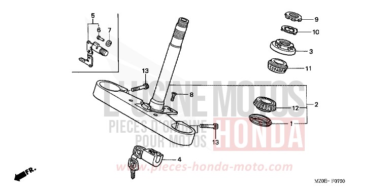 STEERING STEM for VALKYRIE NOIR (NH1) from 2002