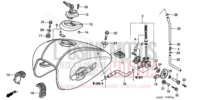 FUEL TANK for VALKYRIE NOIR (NH1) from 2002